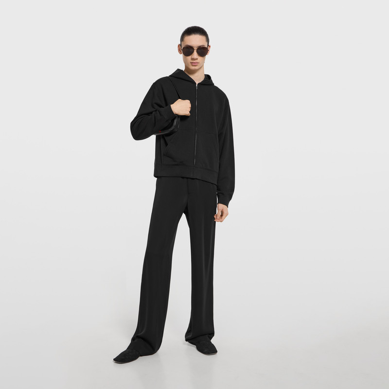 GUCCI Cashmere blend zip jacket with print outlook