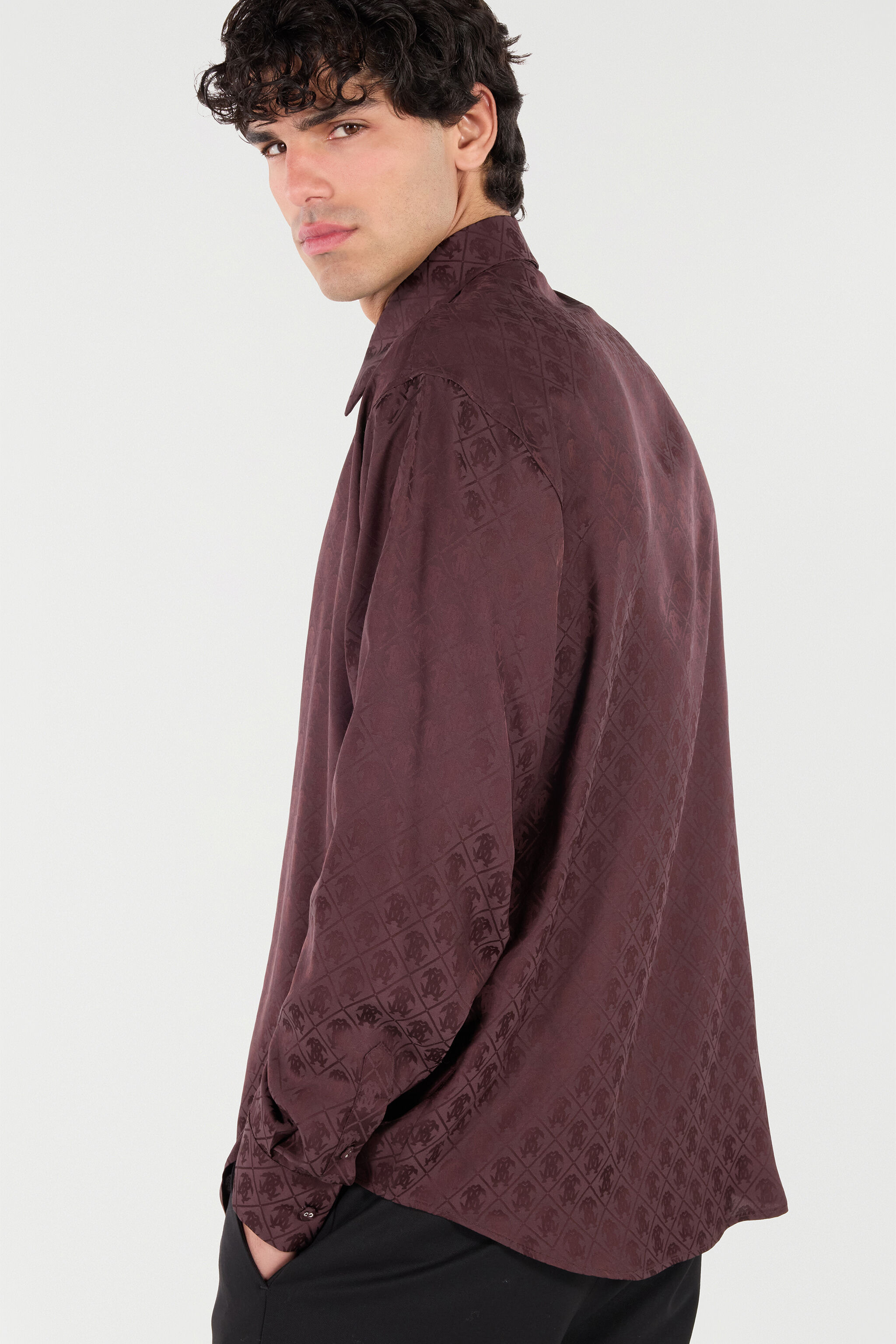 Silk-Blend Shirt With All-Over Monogram - 7
