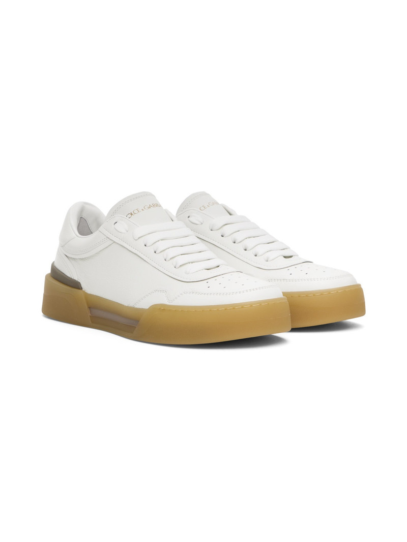 White Calfskin New Roma Sneakers 4