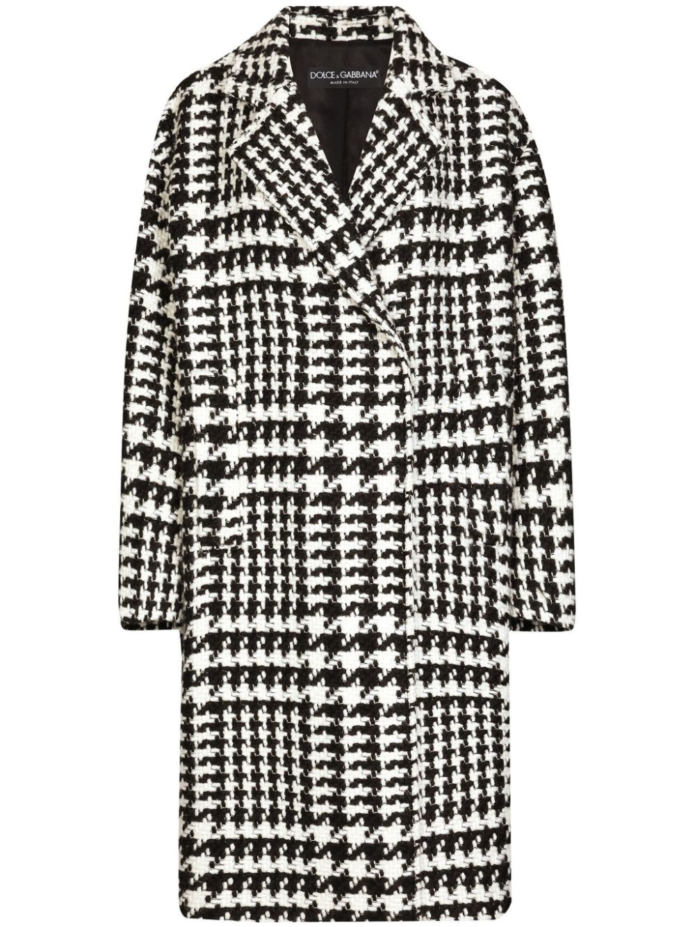 Pied-de-poule oversized coat - 1