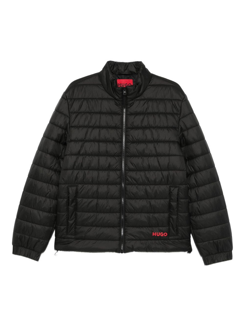 embroidered-logo padded jacket 1