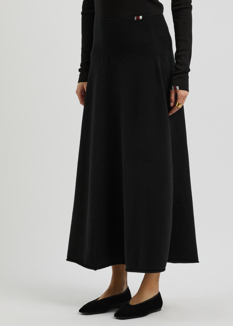 Extreme Cashmere N°388 Ease Cashmere-blend Midi Skirt - 2