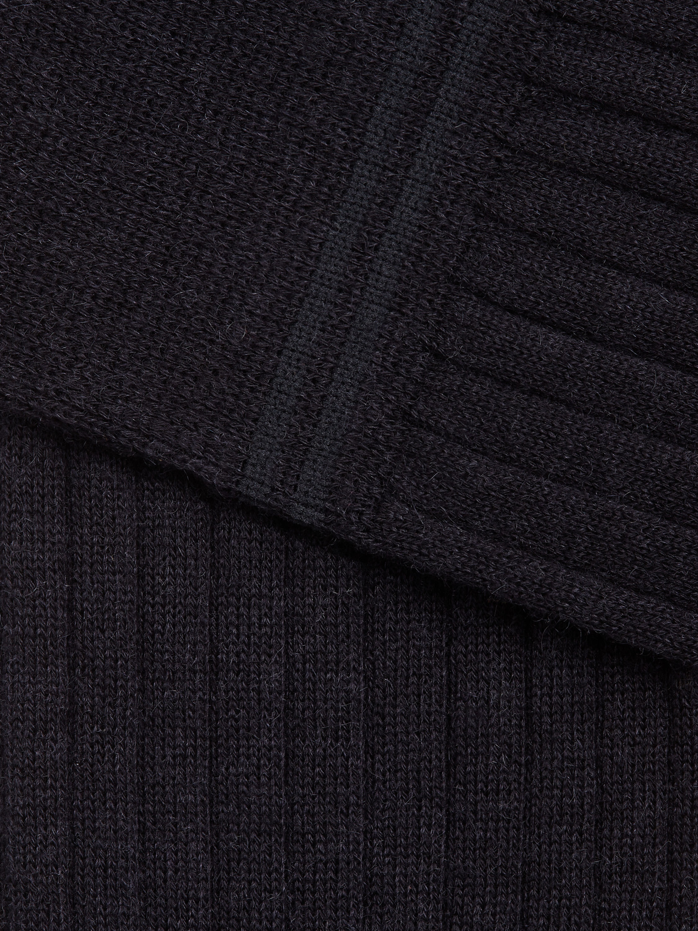 NAVY BLUE COTTON CASHMERE AND SILK SOCKS - 2