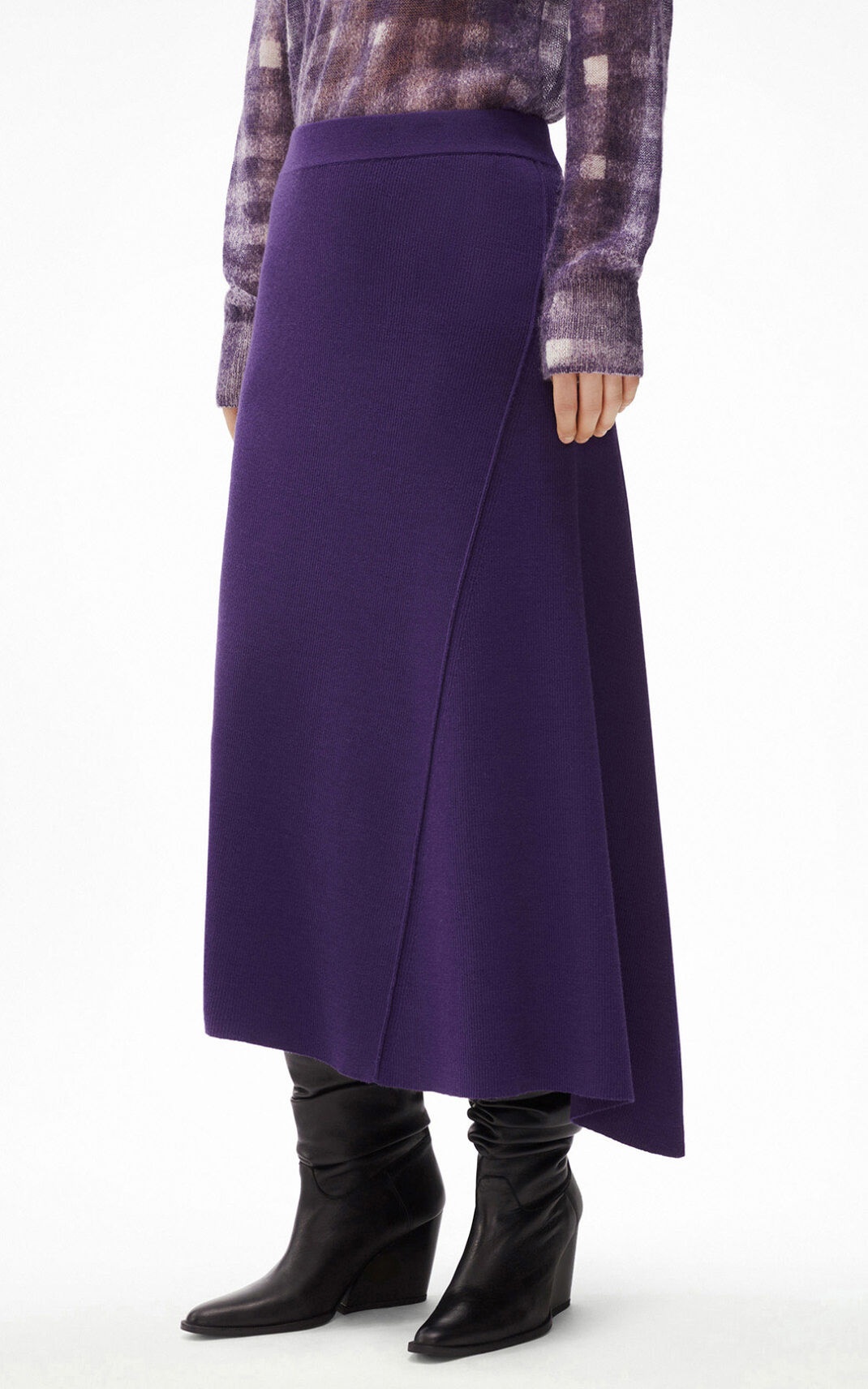 Asymmetrical midi skirt - 4