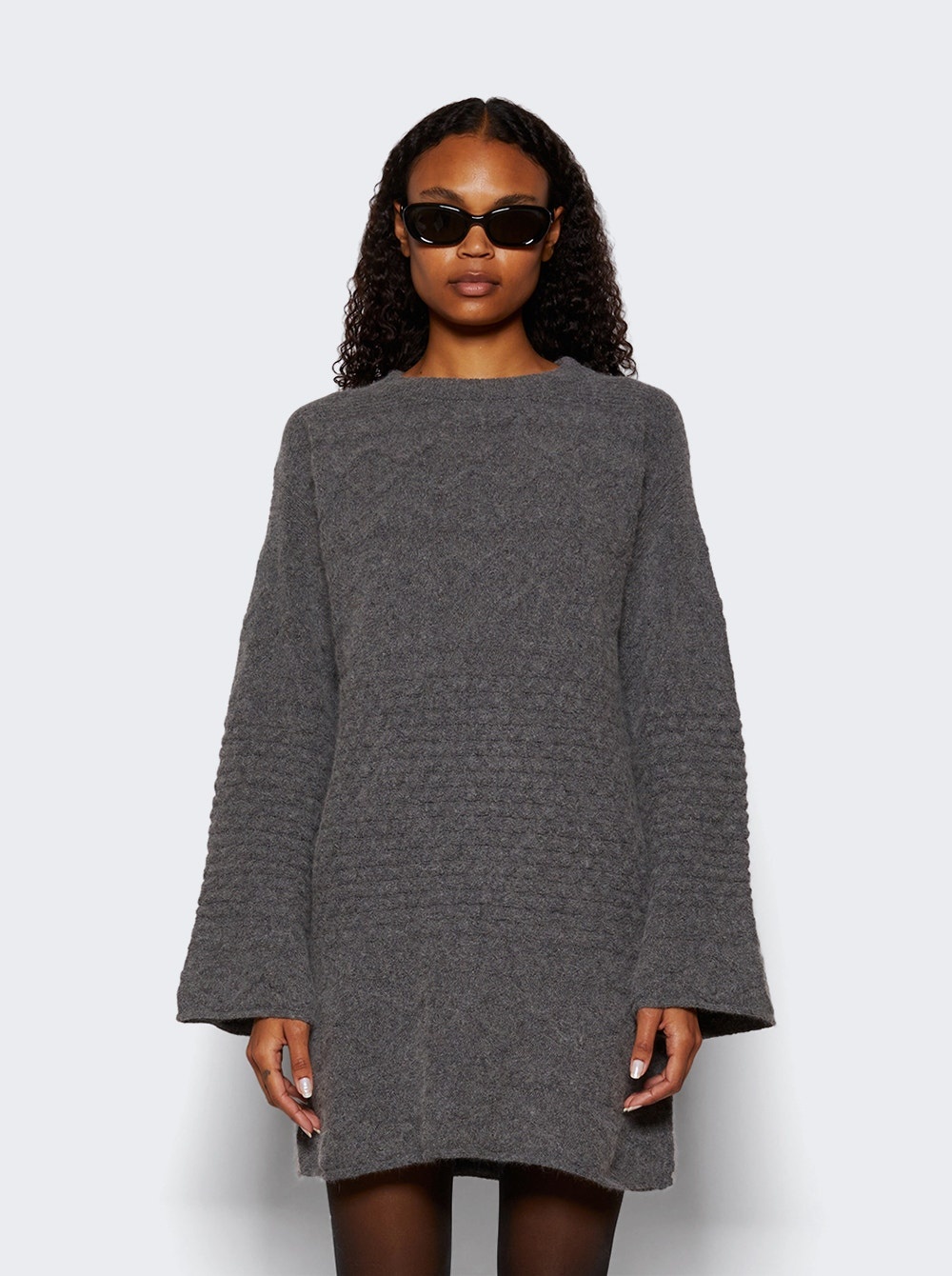 Pelagia Knit Dress Anthracite Melange - 3