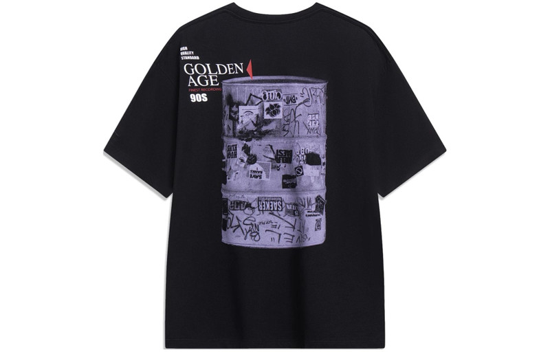 Li-Ning Li-Ning Skateboarding Graphic T-shirt 'Black' AHST071-1 outlook