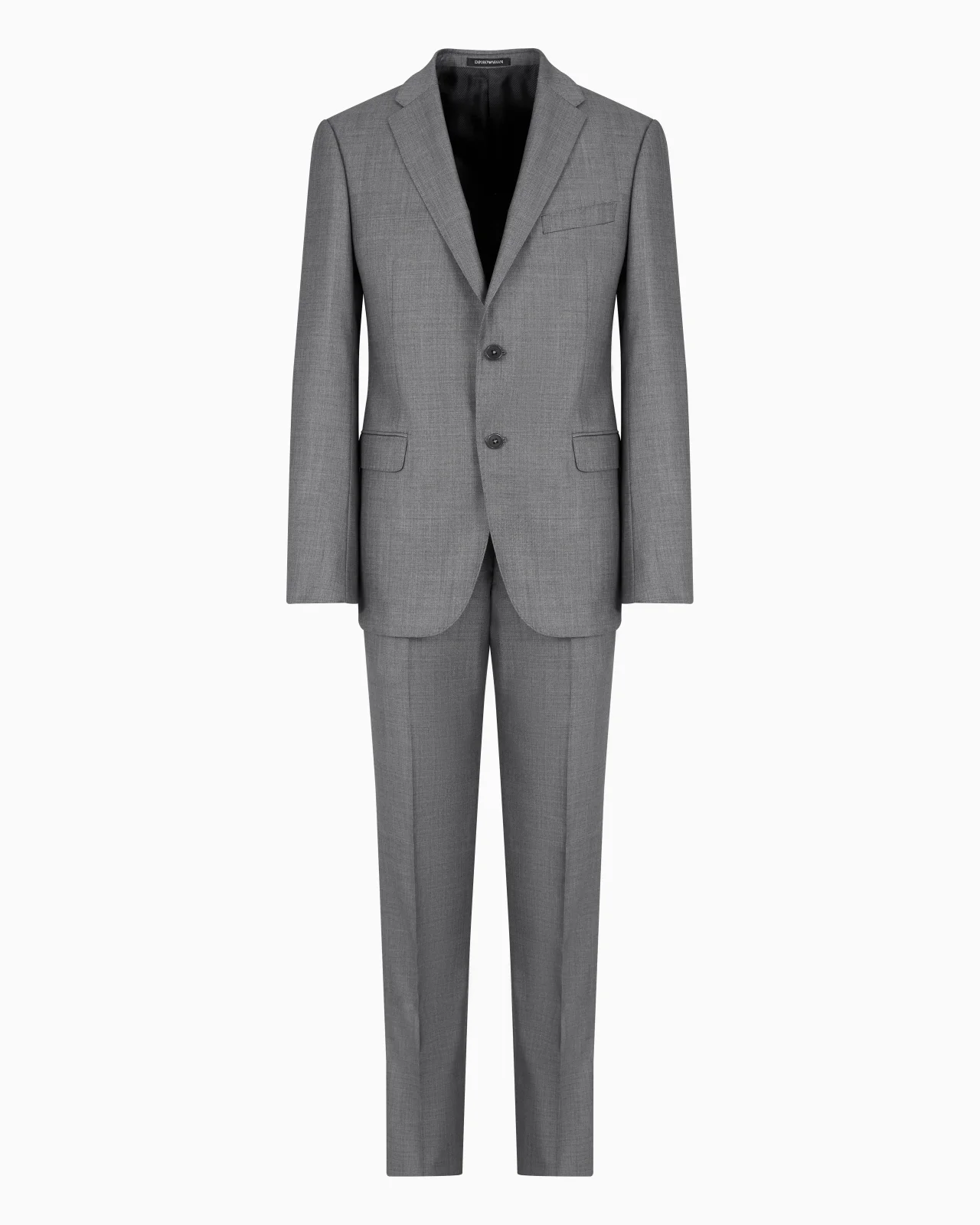 Single-breasted slim-fit suit in a silky-finish grisaille - 1