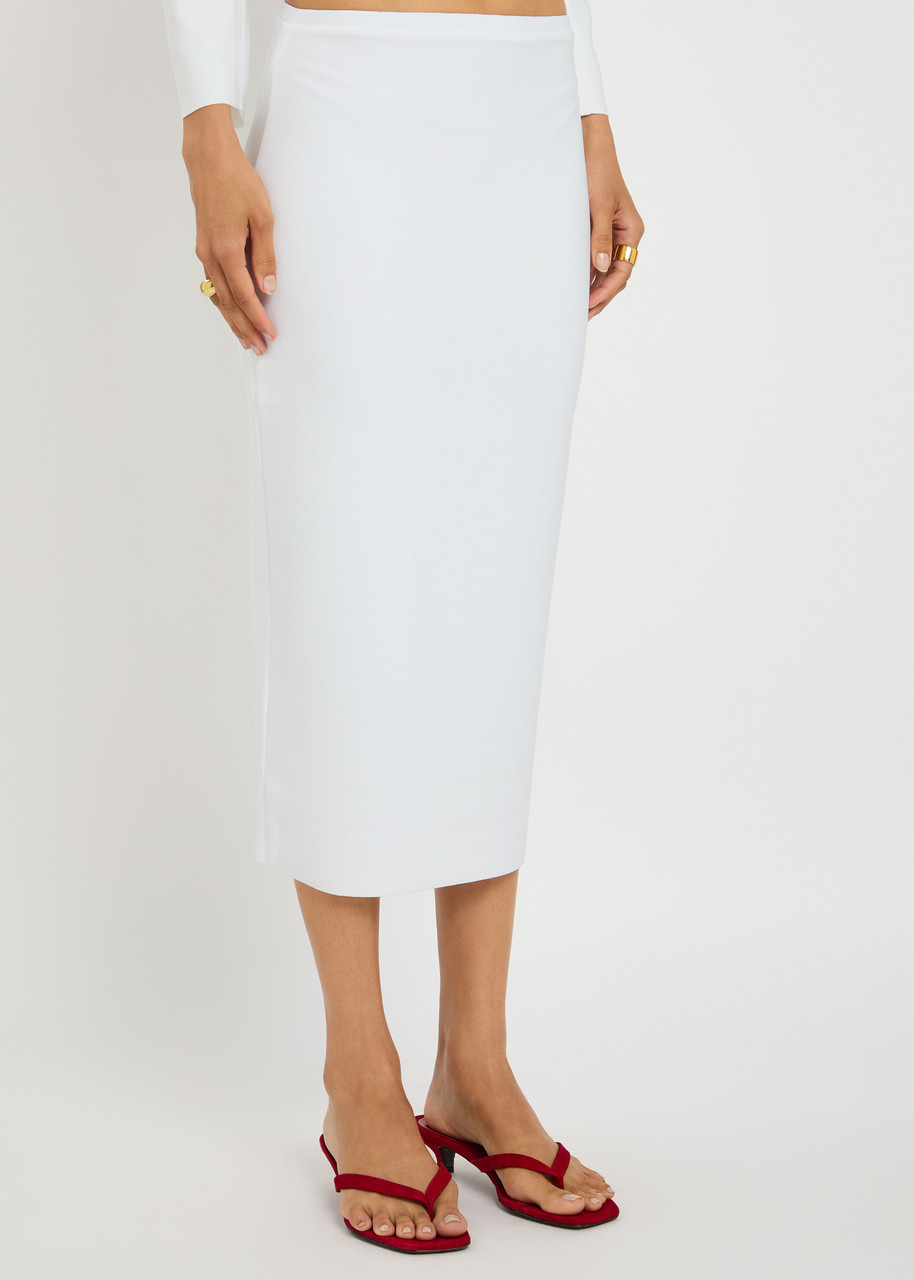Norma Kamali Stretch-crepe Midi Pencil Skirt - 2