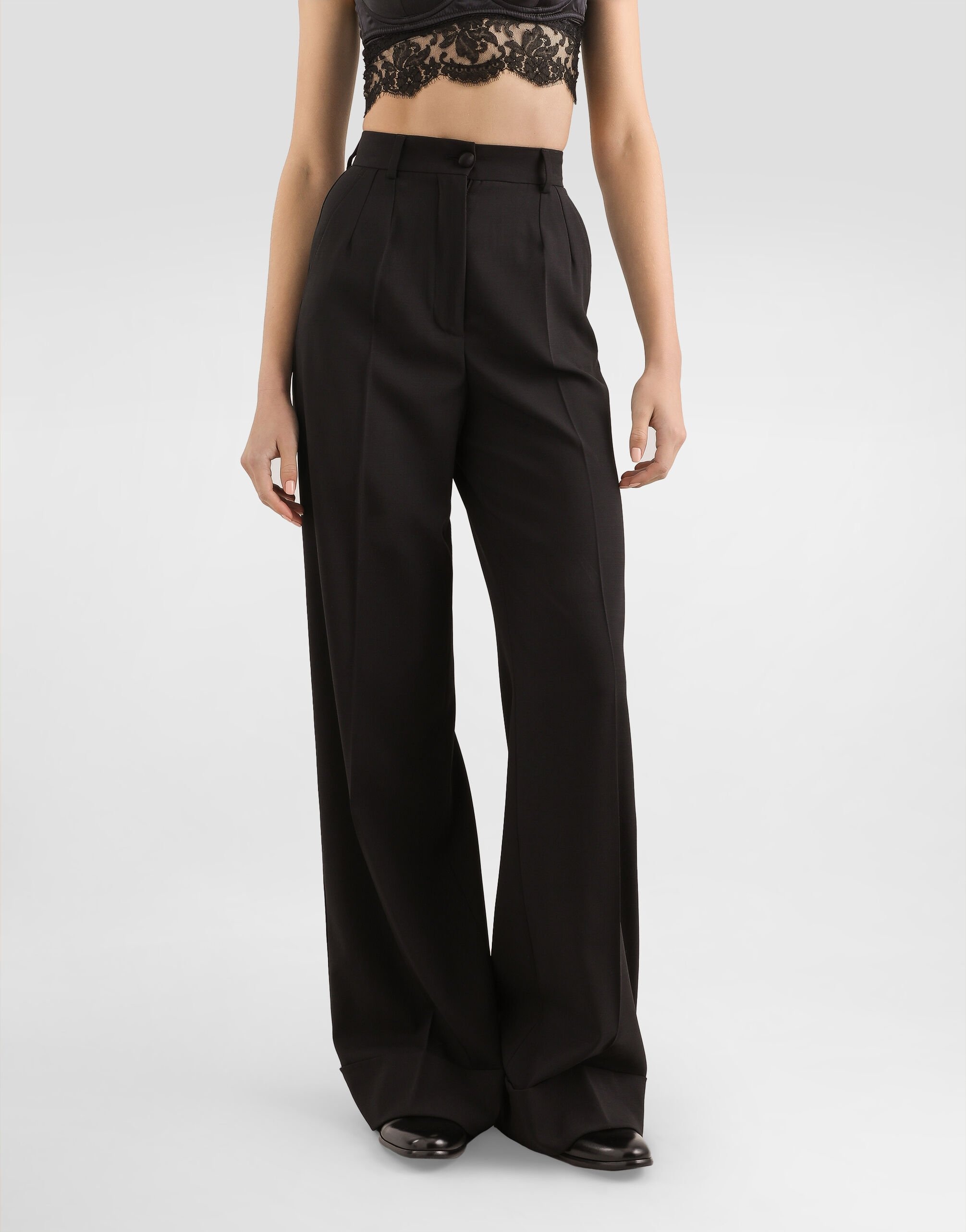 Flared woolen pants - 4