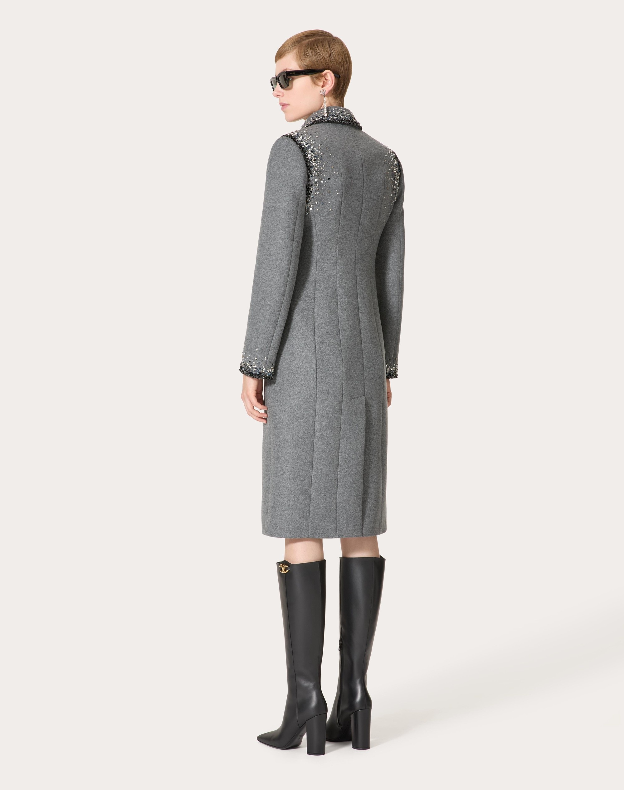 EMBROIDERED WOOL COAT - 4