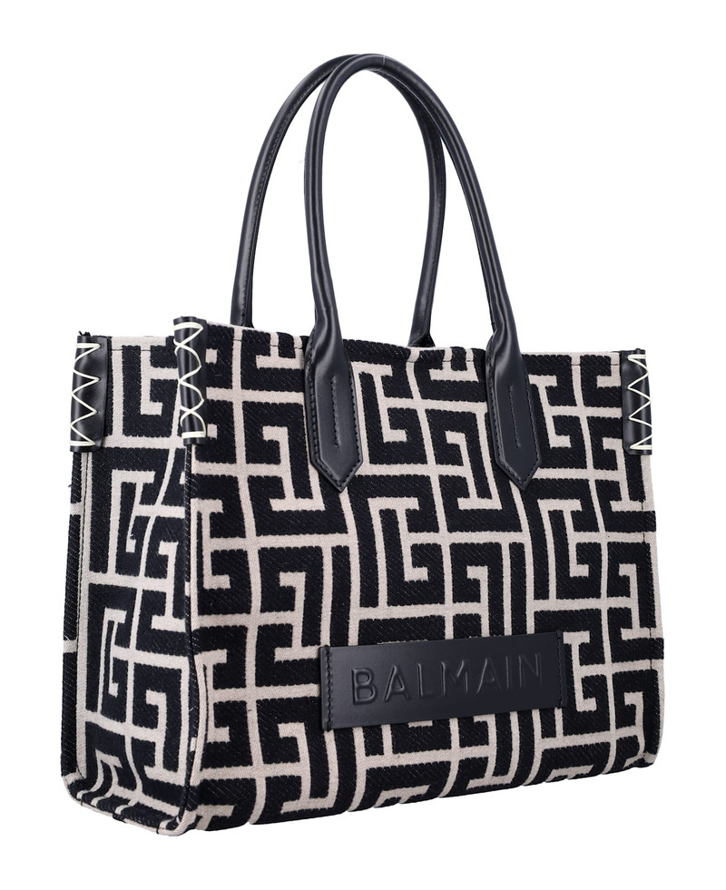 Balmain B-army Shopper 36 Bag In Pb Labyrinth Jacquard outlook