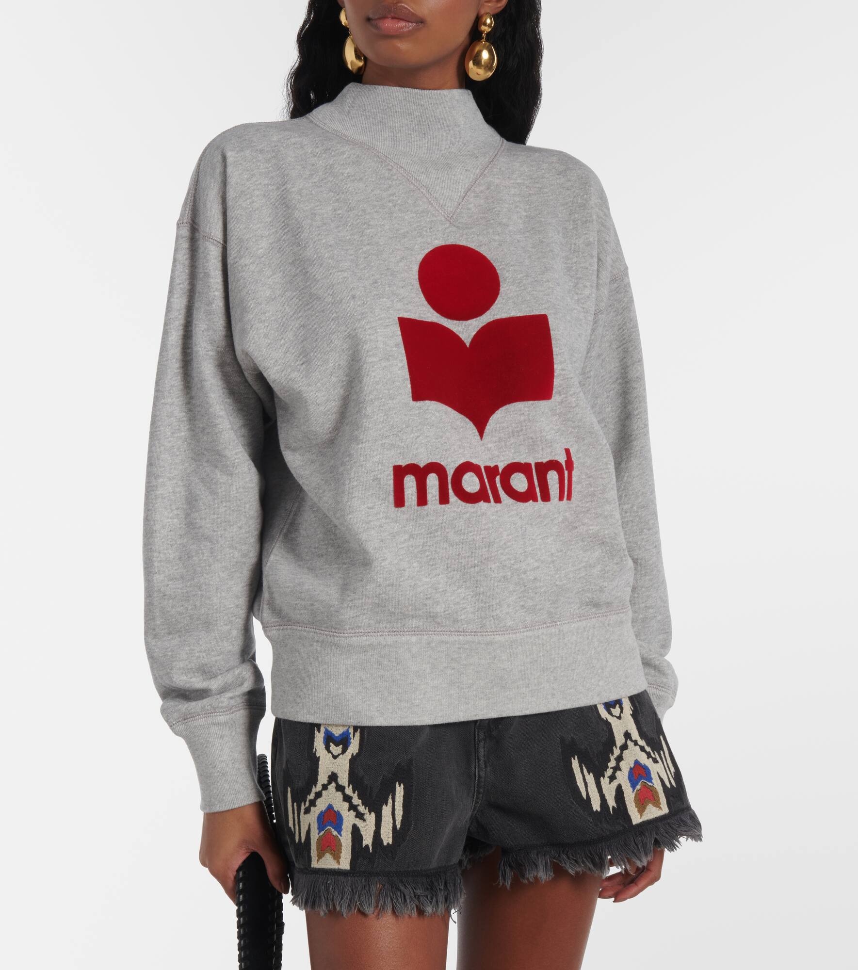 Moby cotton-blend fleece sweatshirt - 5