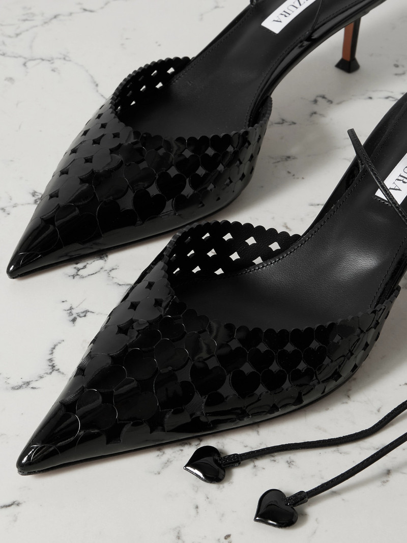 Amourose 50 Cutout Patent-leather Point-toe Pumps 4