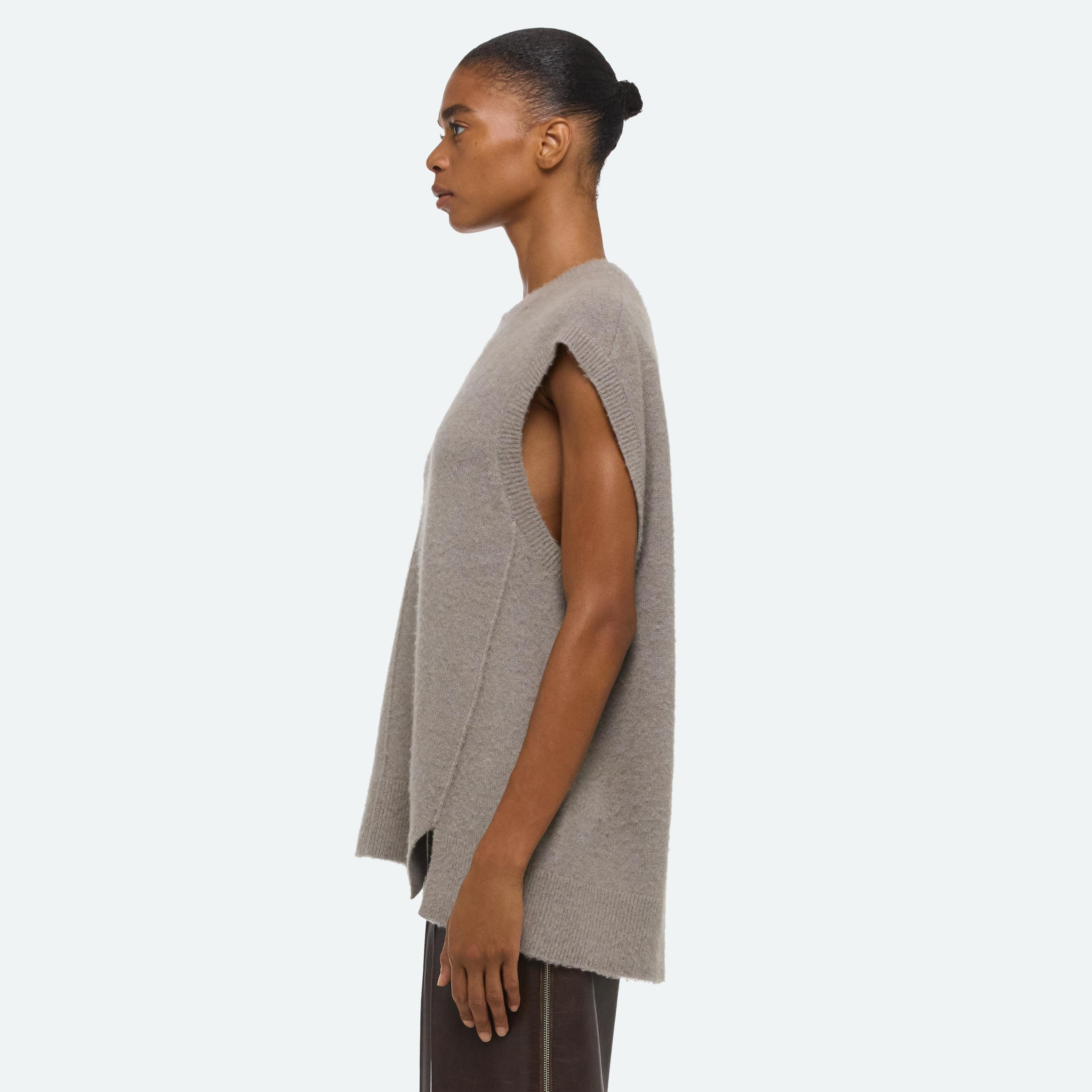 BRUSHED SWEATER VEST - 5