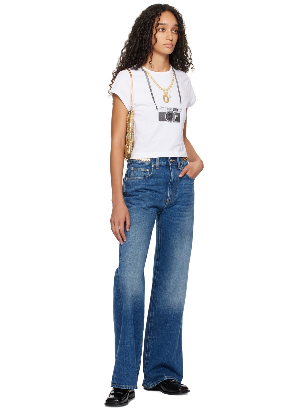 White Printed T-shirt - 4