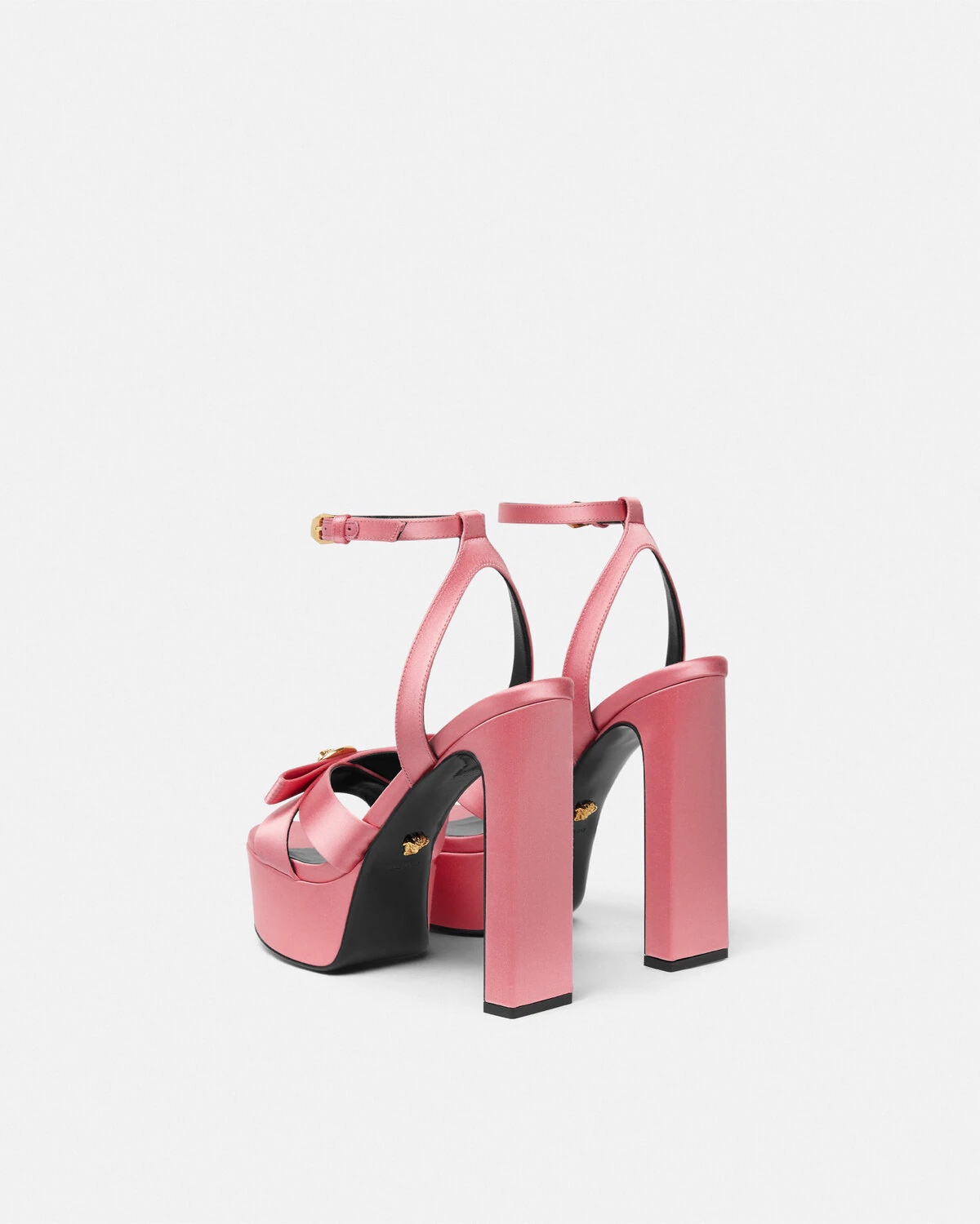 Gianni Ribbon Satin Sandals 140 mm - 4