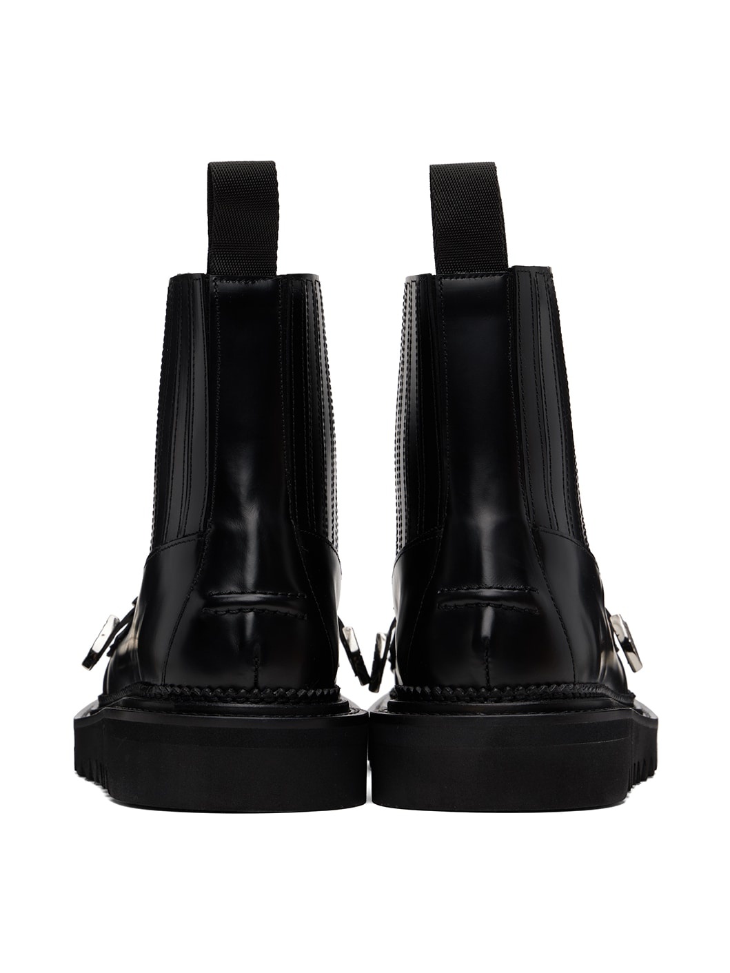 Black Leather Chelsea Boots - 2