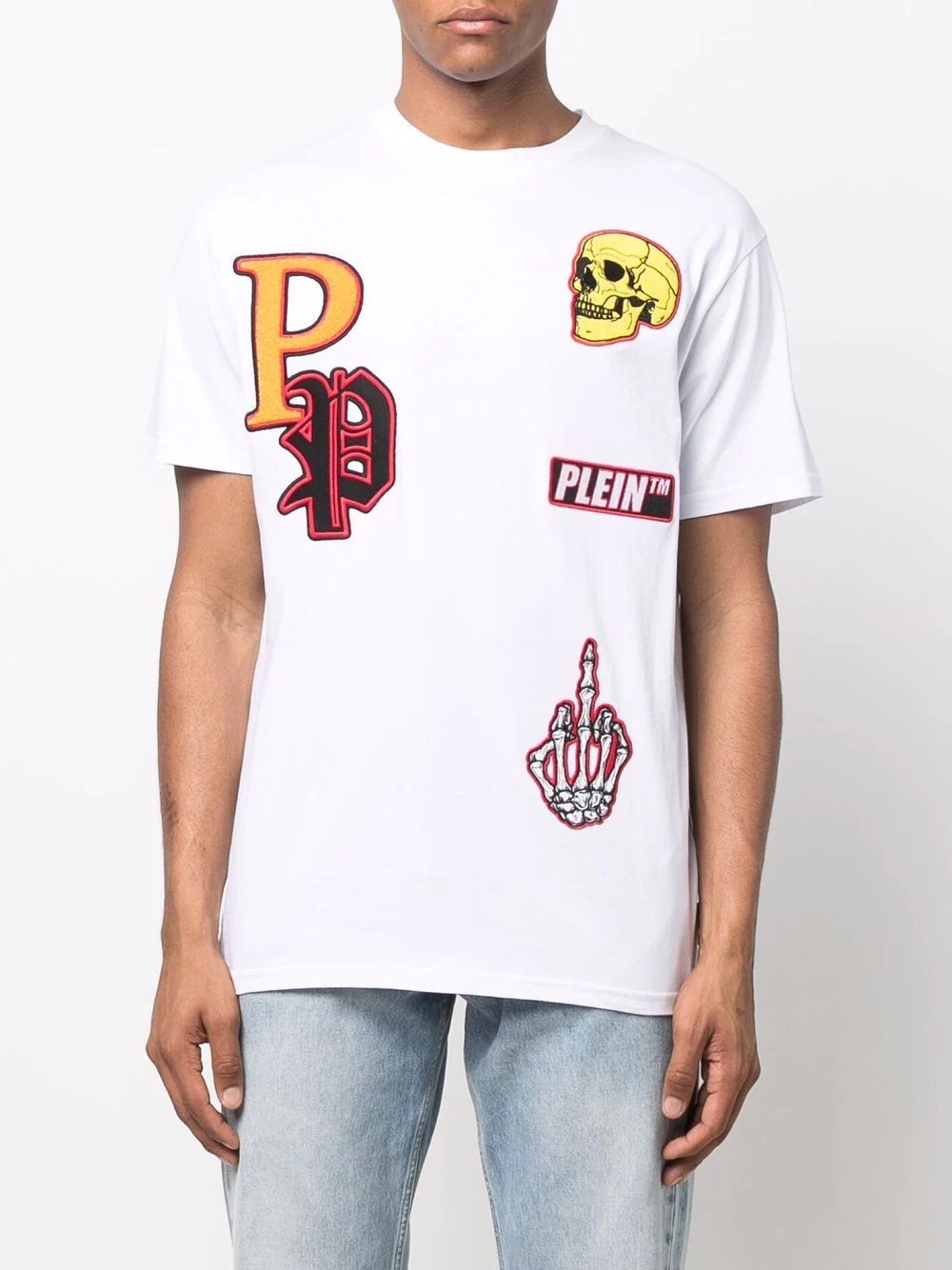 Patches branded crew-neck T-shirt - 4