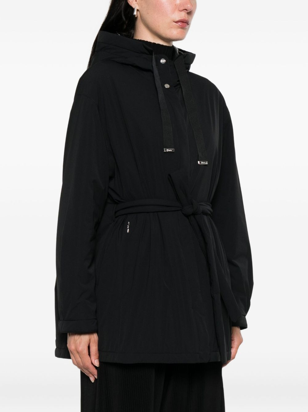 hooded belted jacket - 3