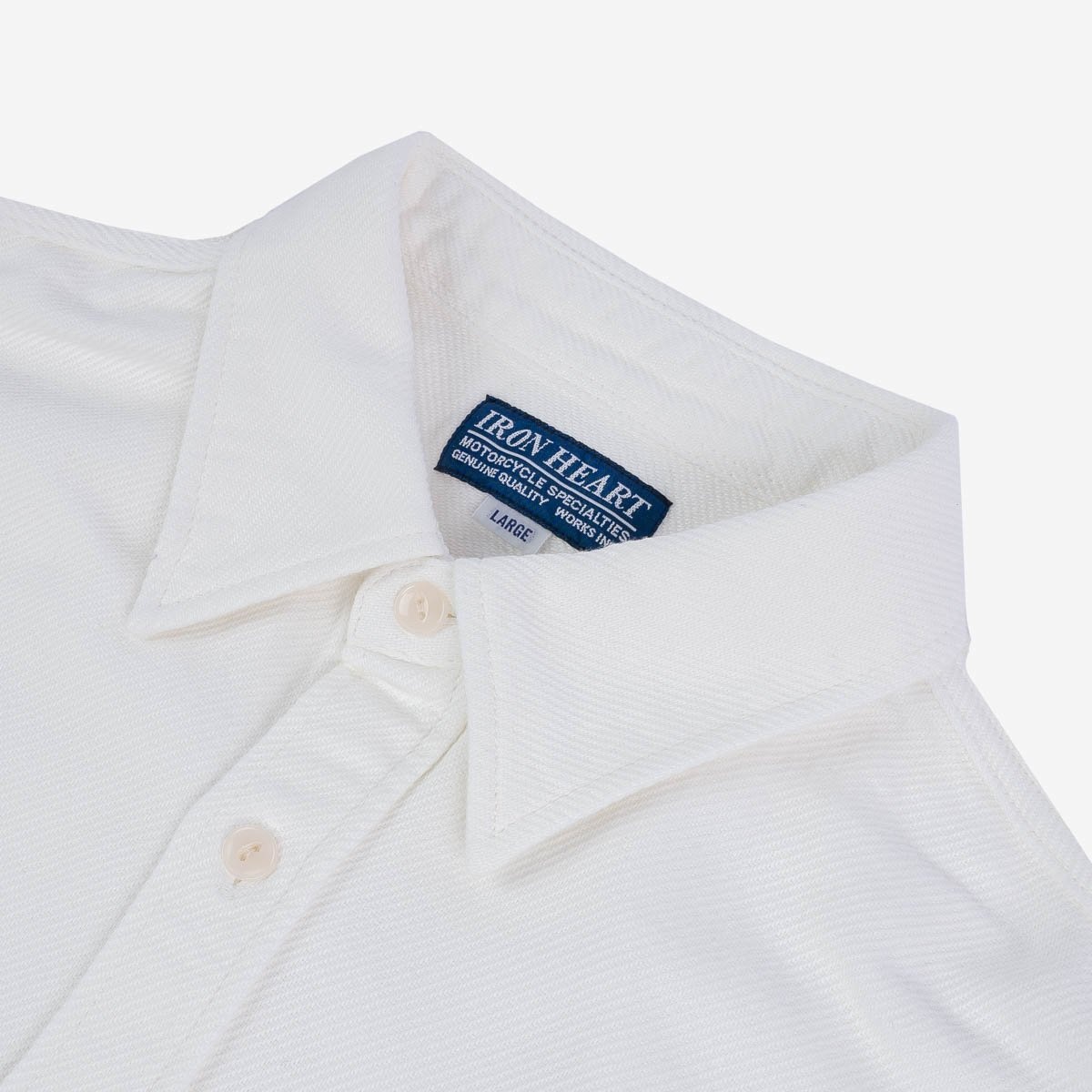 IHSH-279-WHT 7oz Soft Flannel Work Shirt - White - 6