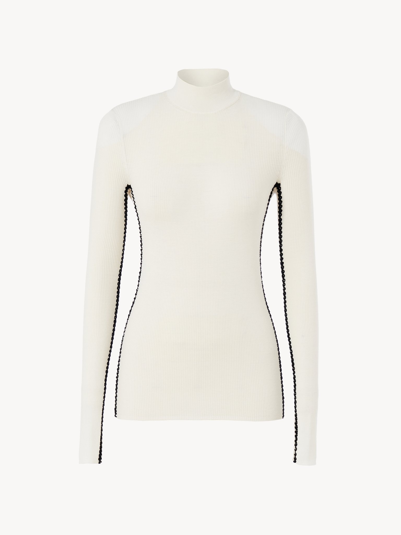 FITTED MOCK-NECK SWEATER - 4