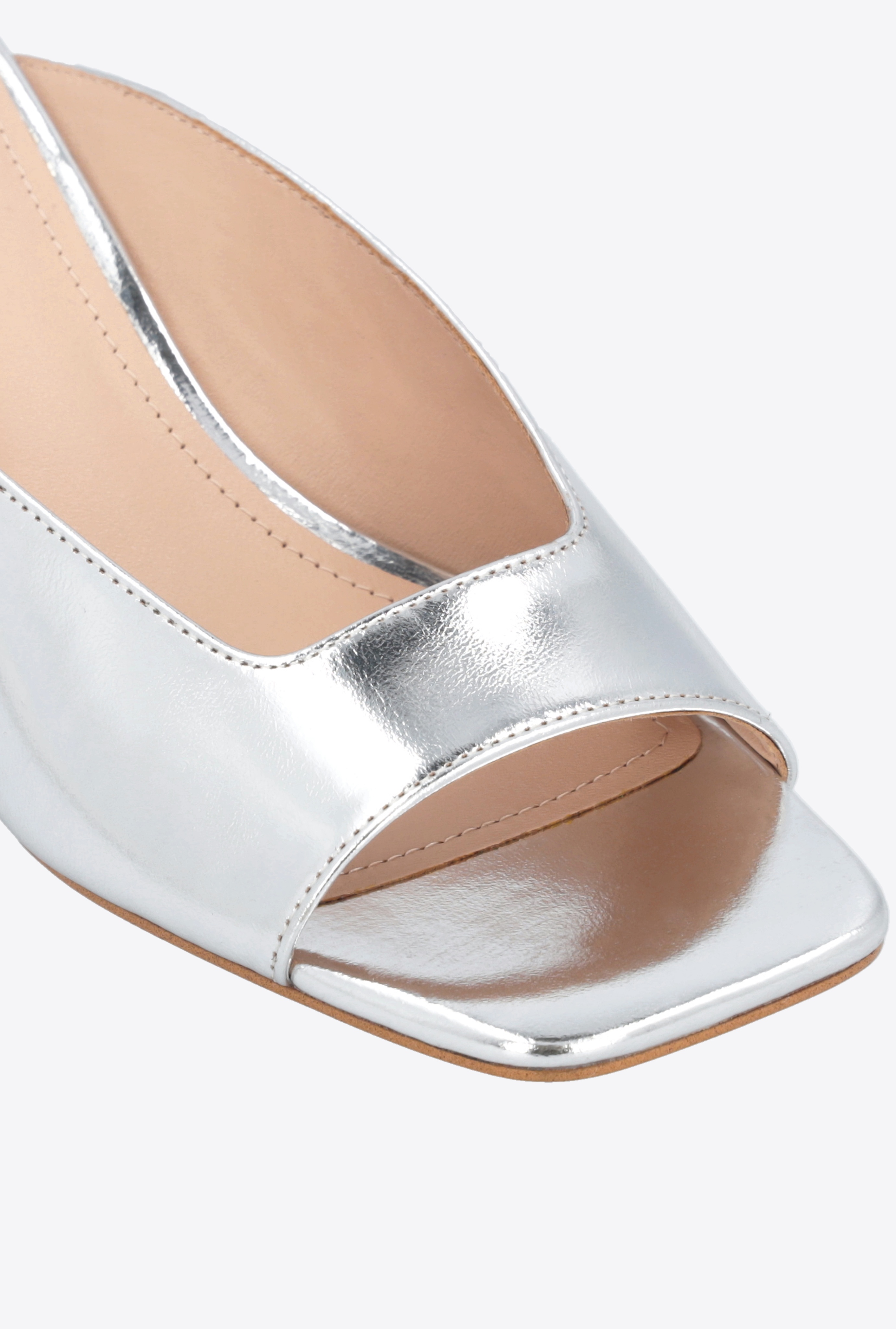 LAMINATED SLIP-ONS WITH SILVER HEEL - 4