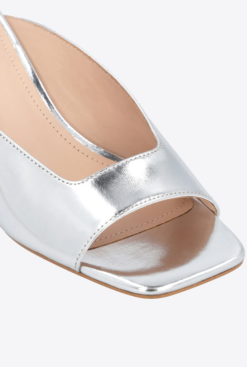 LAMINATED SLIP-ONS WITH SILVER HEEL 4