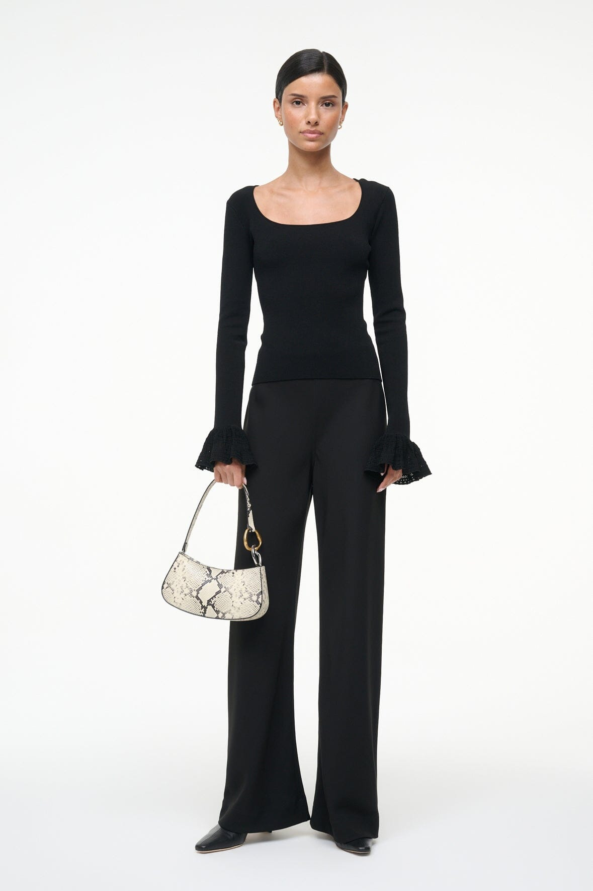 STAUD SHELLEY TOP BLACK - 4