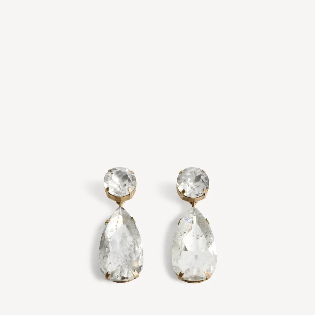 Women's Gala Pendant Earrings in Crystal/dark Gold - 1