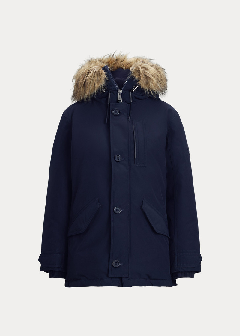 Faux-Fur-Trim Down Parka 1