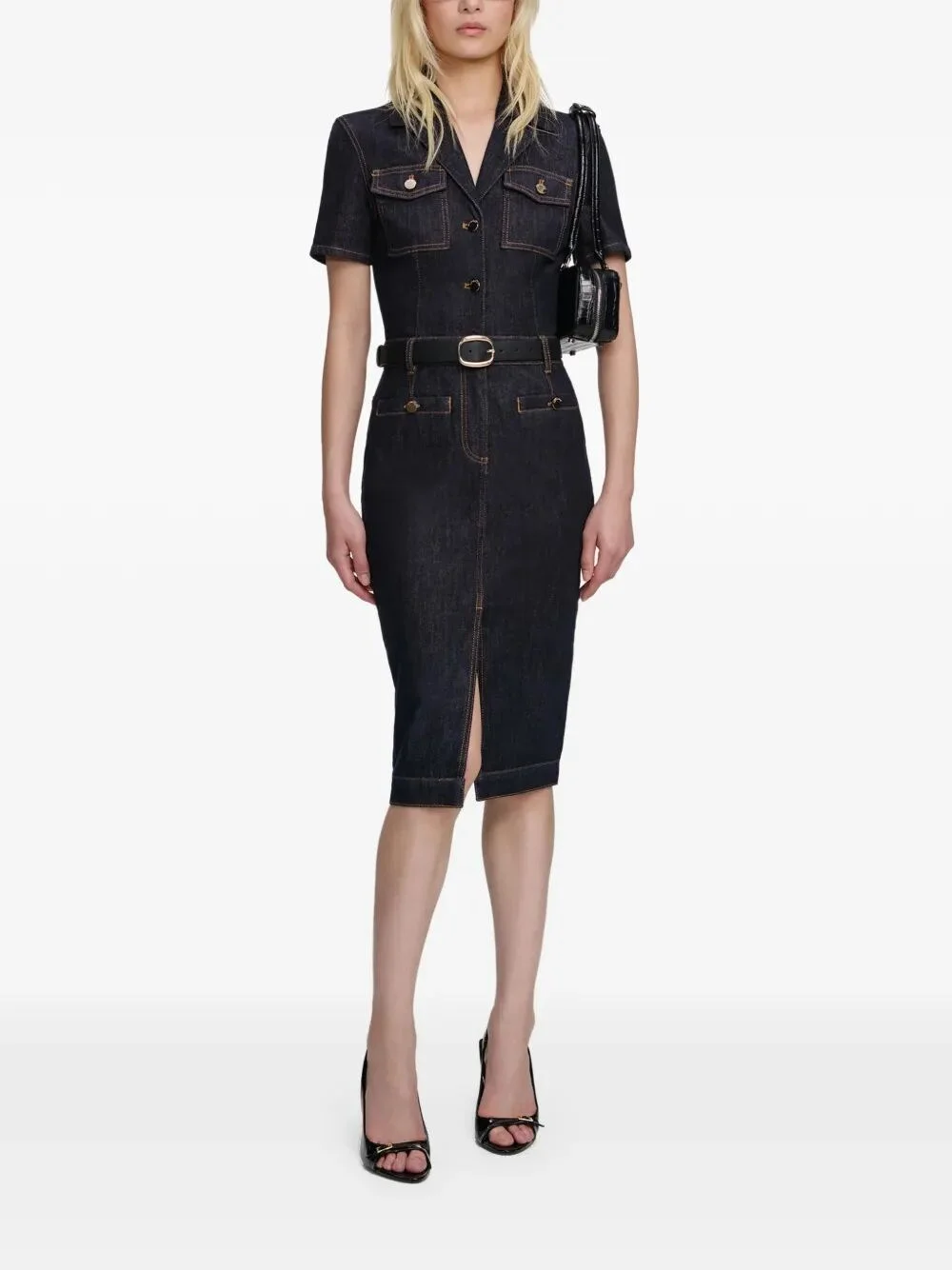 Denim Midi Dress - 1