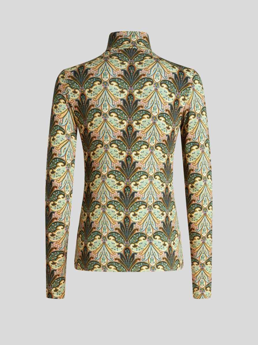 PRINTED POLO NECK JUMPER - 5