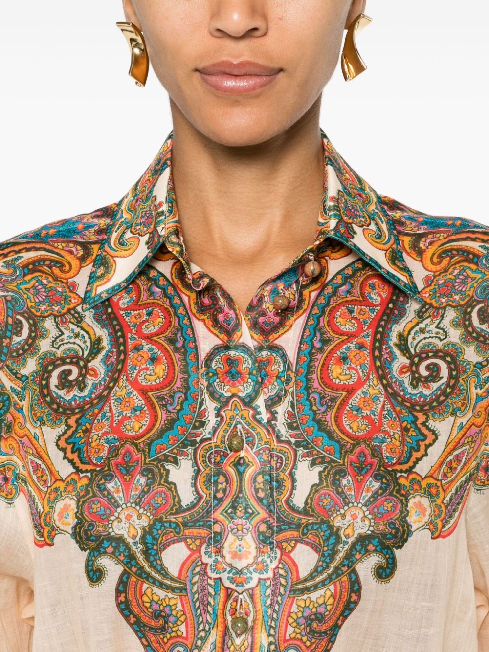 Ottie paisley-print shirt - 5