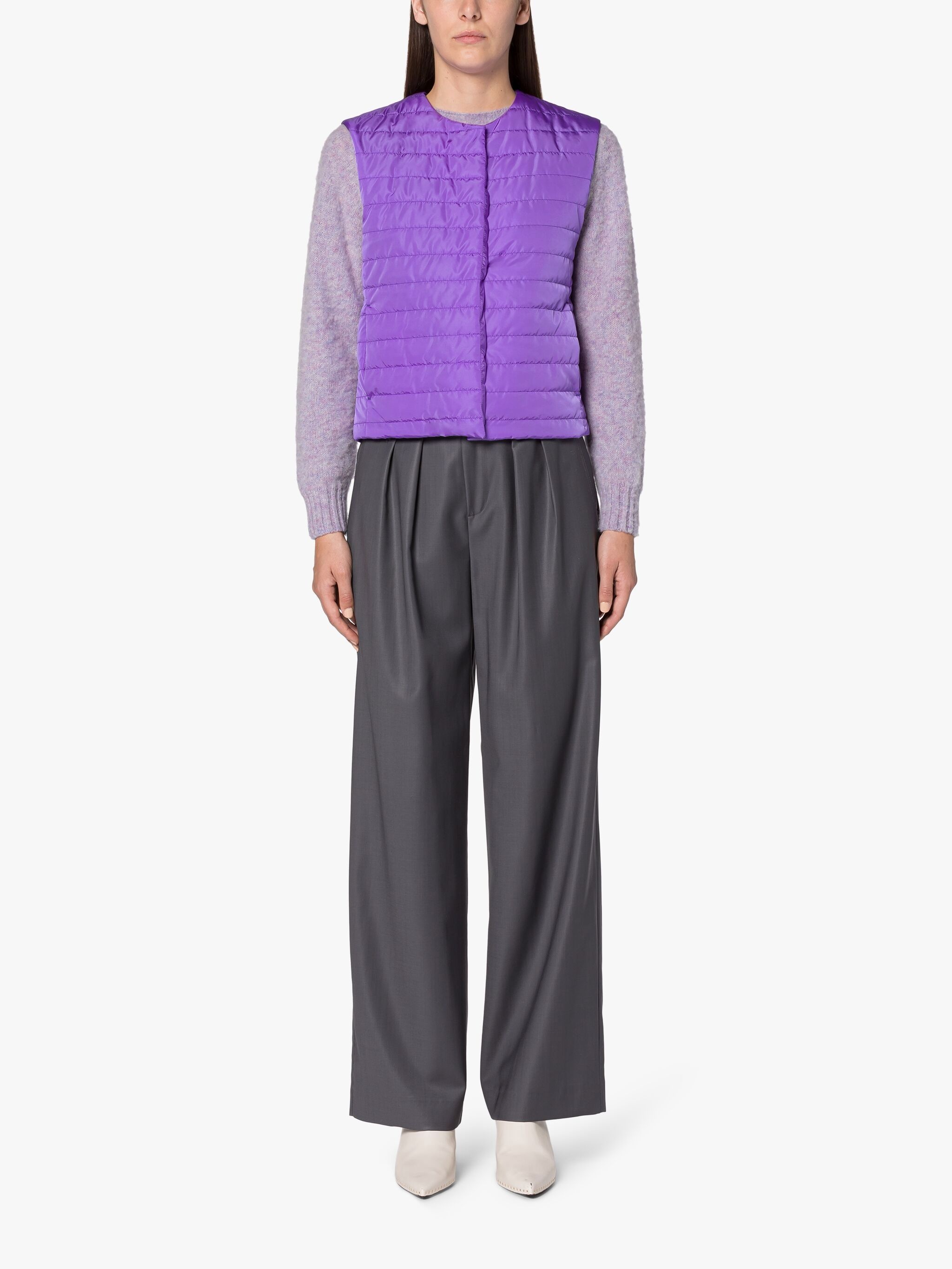 ISABEL PURPLE NYLON LINER VEST - 3