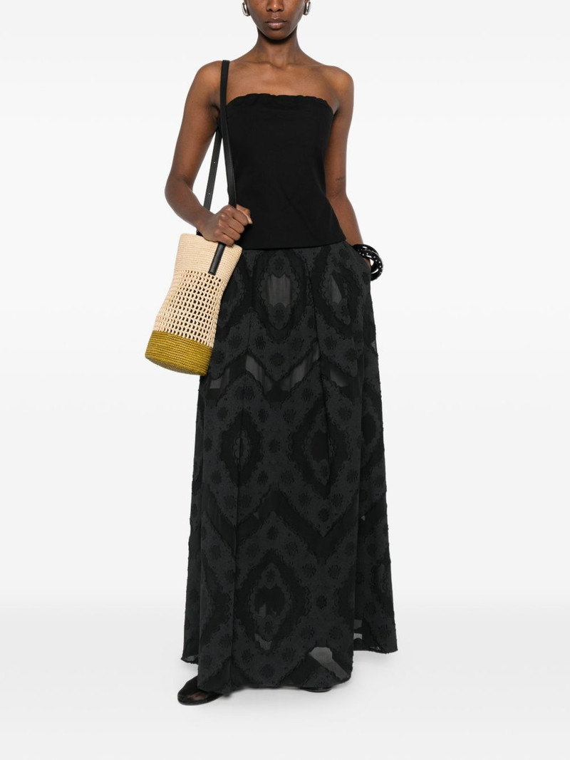 AGNONA jacquard long A-line skirt outlook