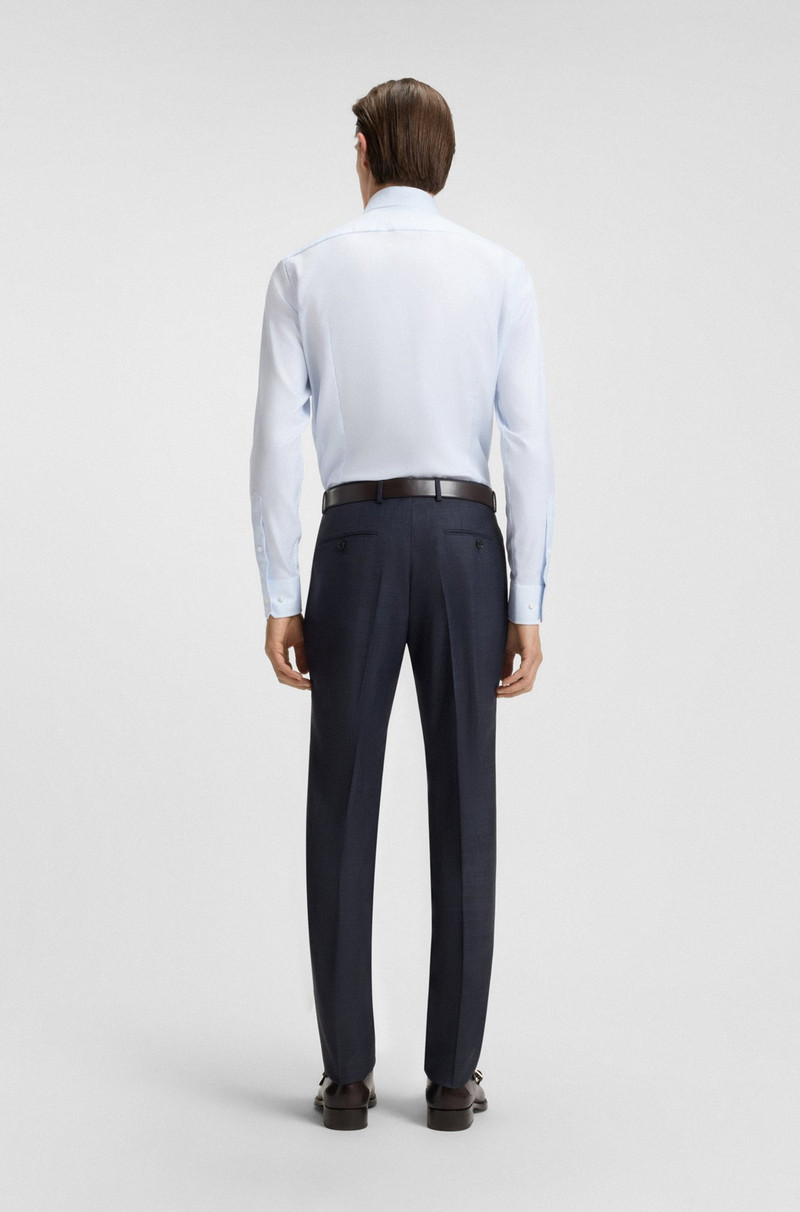 NON-IRON SLIM-FIT SHIRT IN STRUCTURED COTTON 5