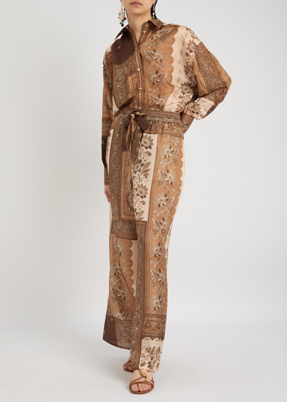 Zimmermann Lucky Printed Silk Trousers - 4