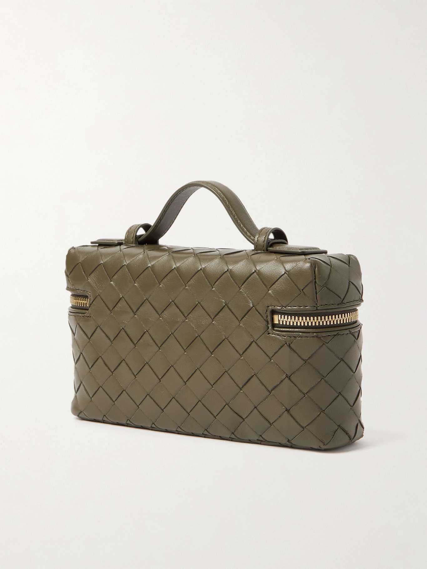 Bang Bang Vanity intrecciato leather tote Green - 3