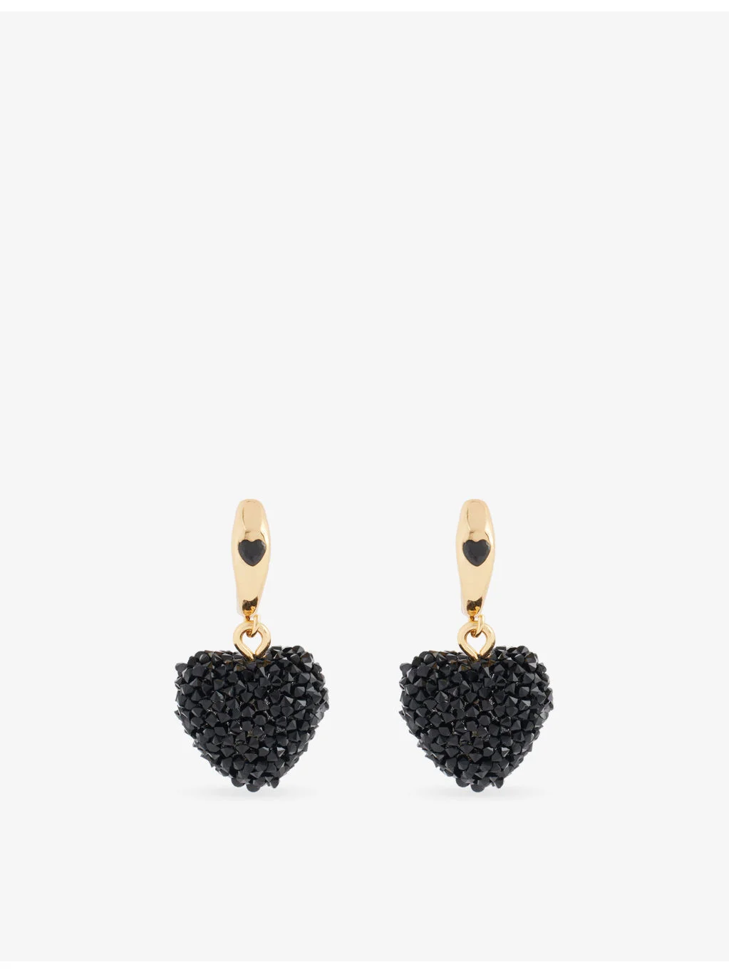 Mini Jelly Heart 18ct Yellow-Gold Plated Brass And Cubic-Zirconia Hoop Earrings - 1