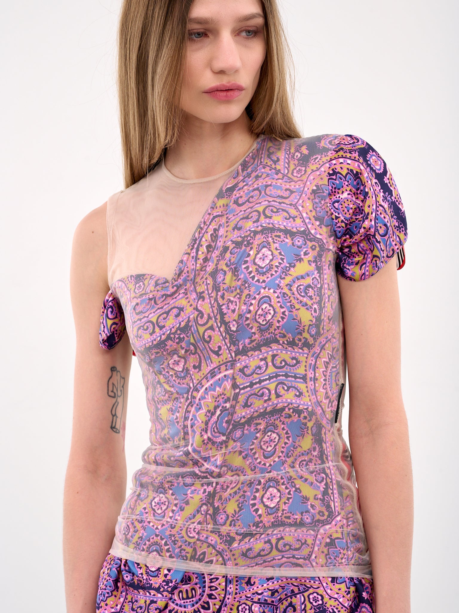 Regenerated Silk Scarves Layer Top - 4