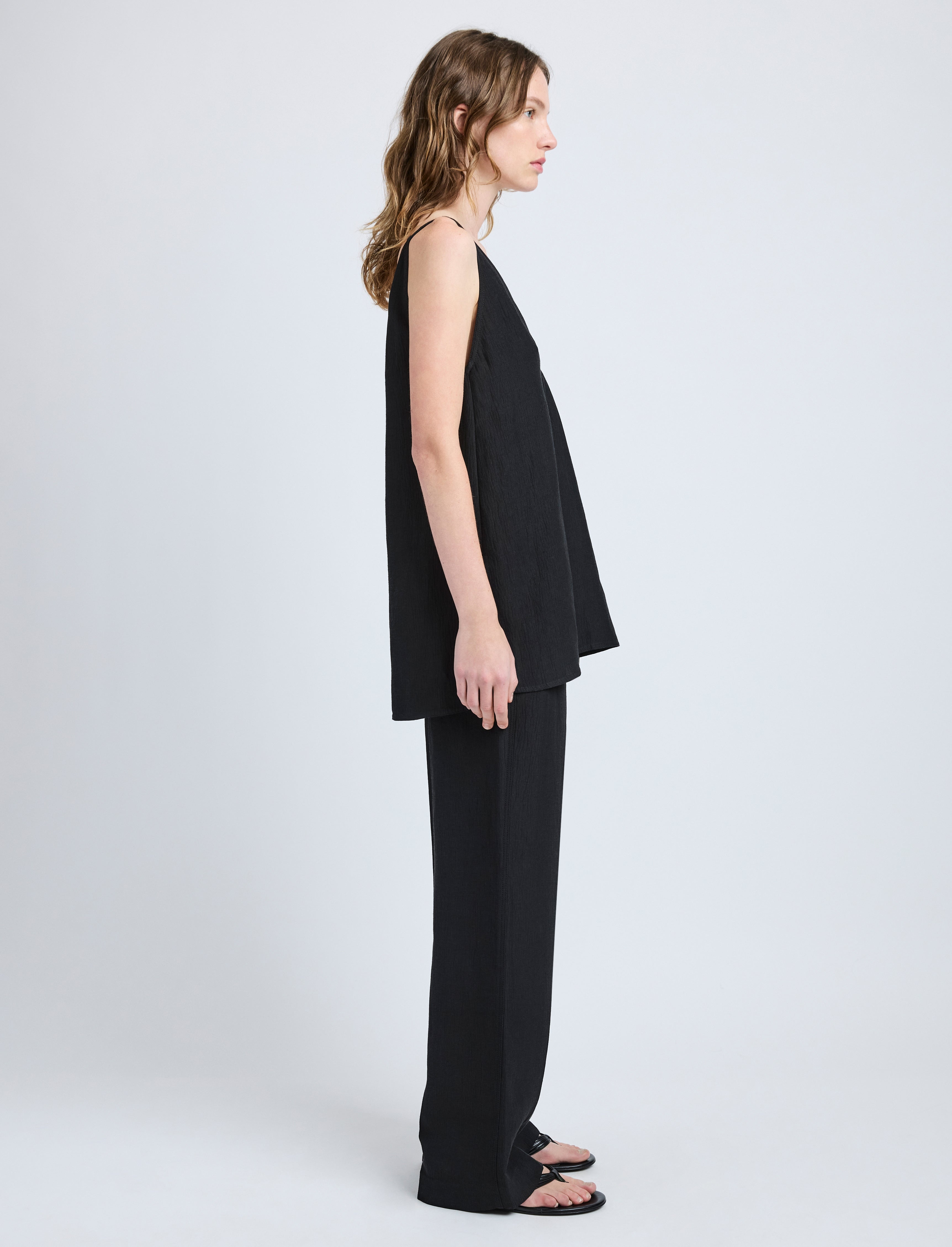 Mitchell Top in Cotton Viscose Linen - 4