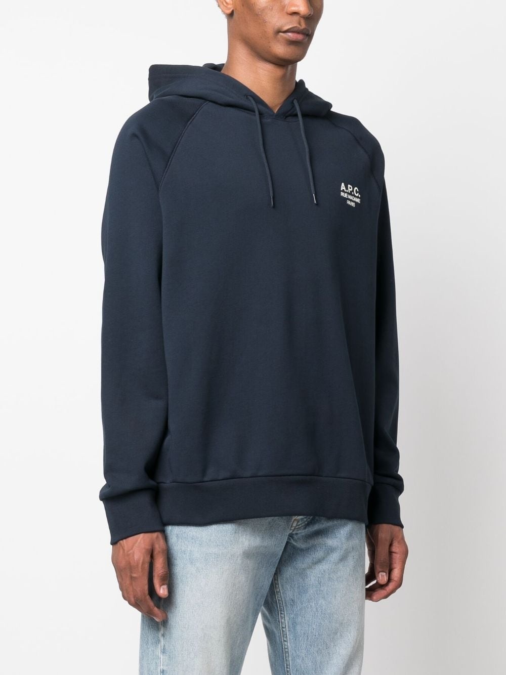 logo-embroidered cotton hoodie - 4