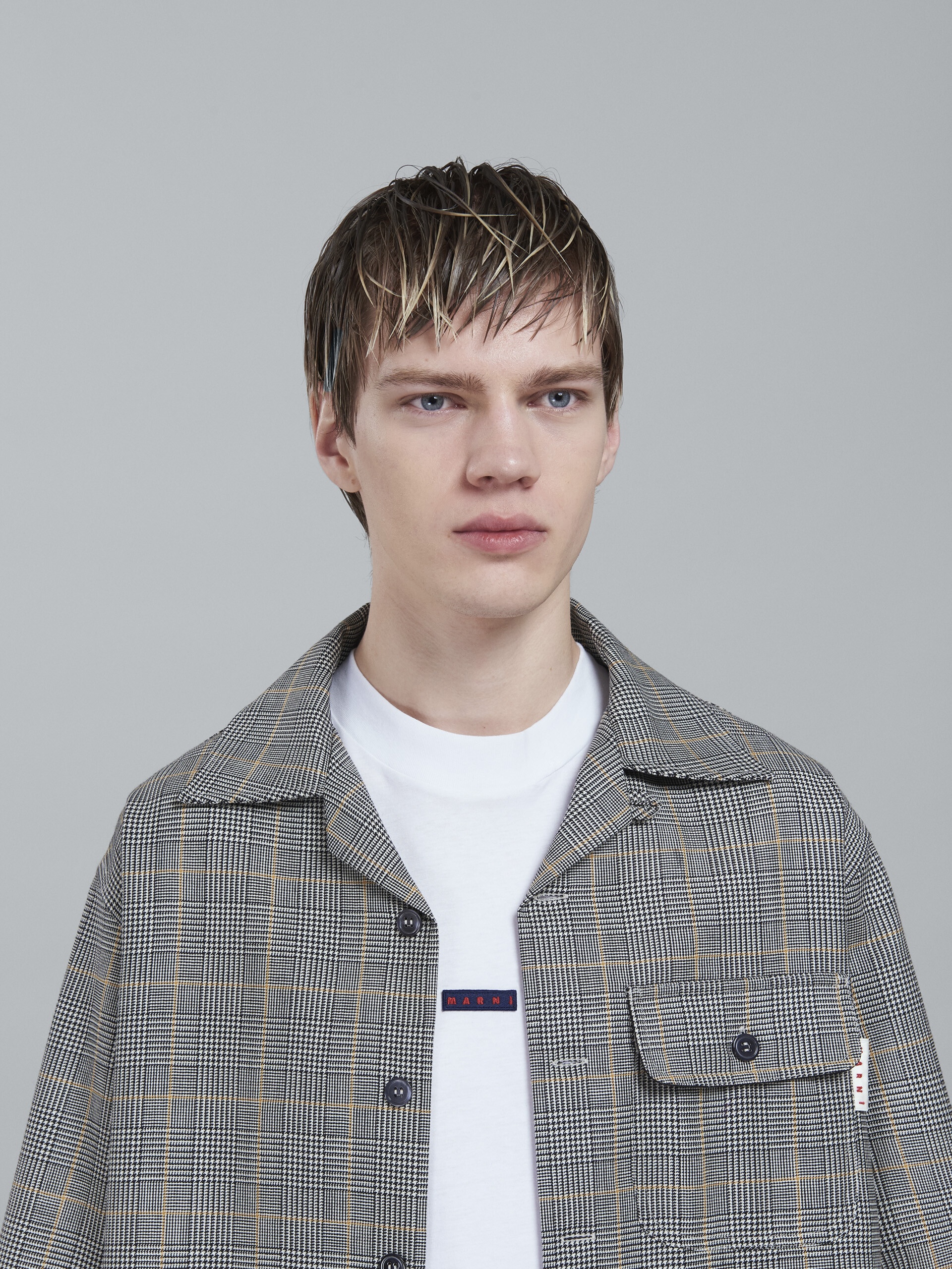 PRINCE OF WALES WOOL BOWLING SHIRT - 4
