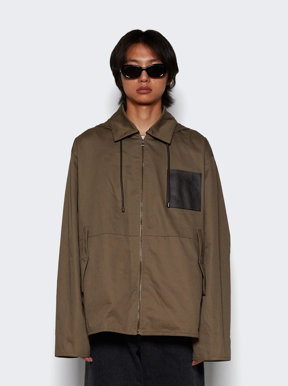Hooded Cotton Jacket Khaki Brown - 3