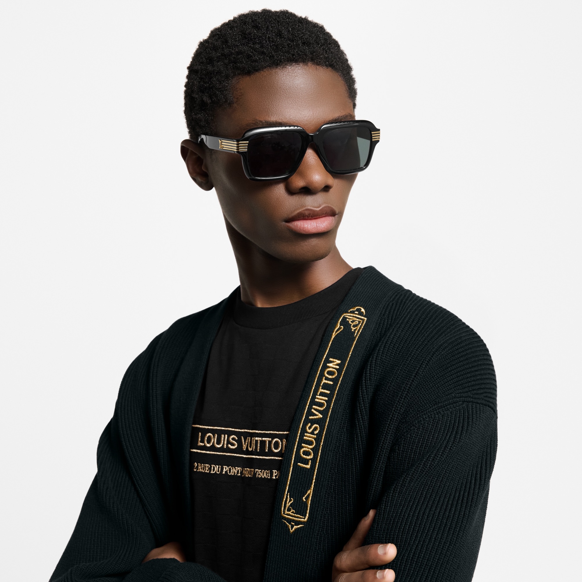 LV Slide Large Square Round Sunglasses - 5