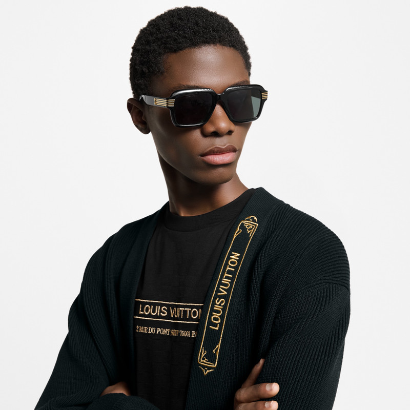 LV Slide Large Square Round Sunglasses 5