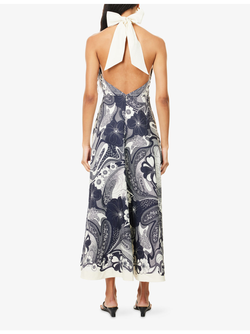 Mickey Linen-Silk Midi Dress - 4