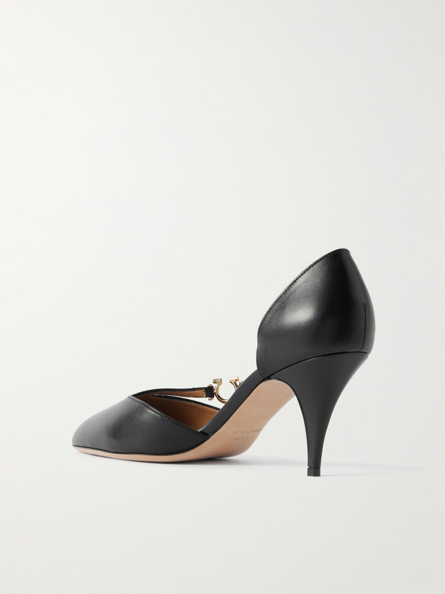 Moreen embellished leather pumps Black - 3