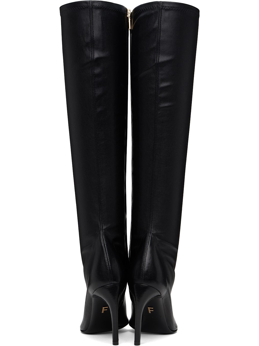 Black High Nappa Stretch Boots - 2