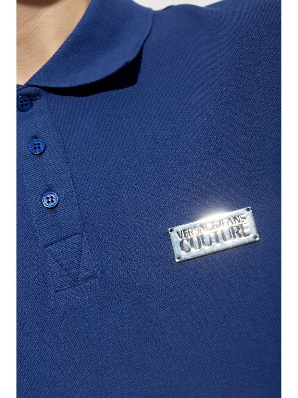 logo-plaque polo shirt - 5
